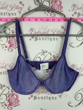 Calvin Klein bra purple blue Lavender Lace Underwire Bra